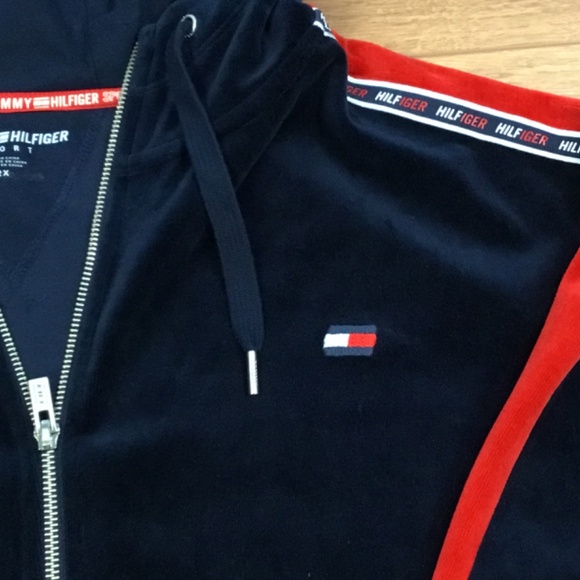 Tommy Hilfiger Sport Velour Hoodie 2x large - Picture 5 of 10